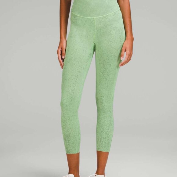 Lululemon Base Pace High-Rise Crop 23" City Grit Green Multi size 10 - Picture 4 of 5